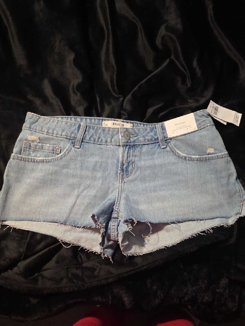 Hollister Light Wash Denim Cutoff Shorts